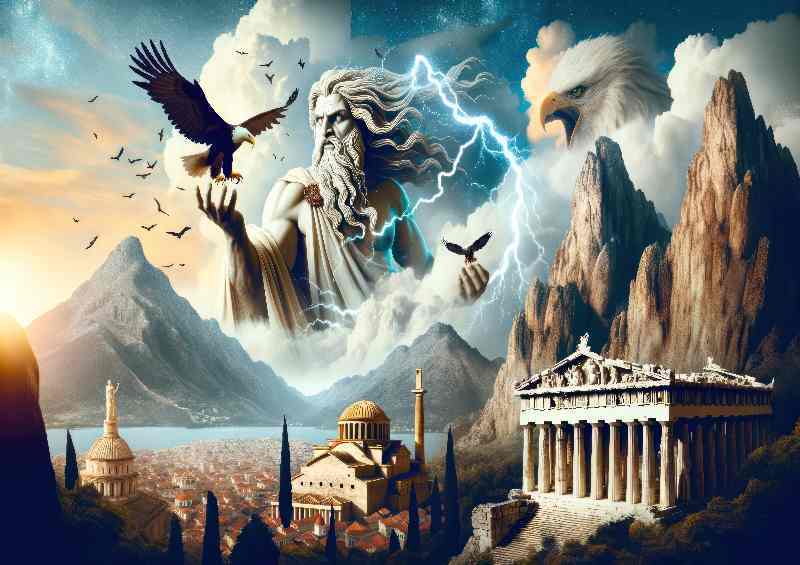 Zeus Lightning Metal Poster