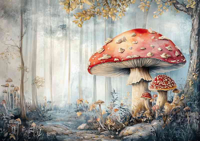 Mushroom tree of life painting