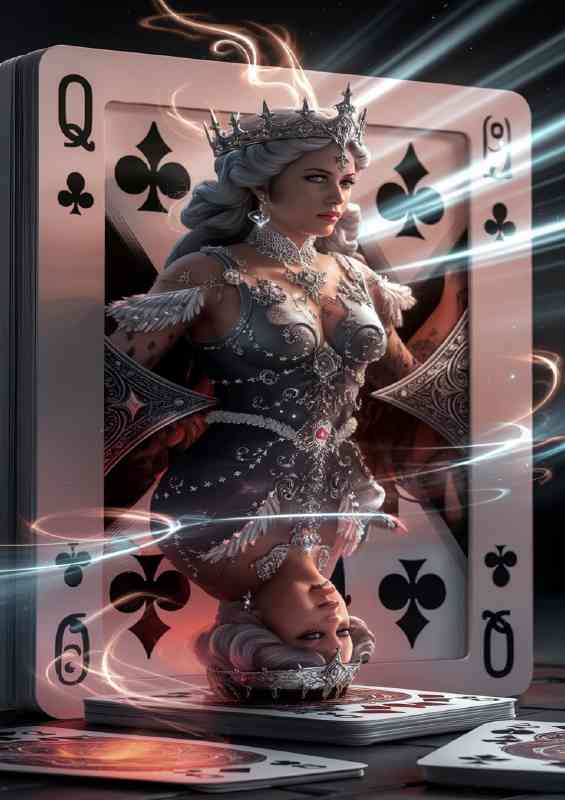 Magestic queen of clubs falling out