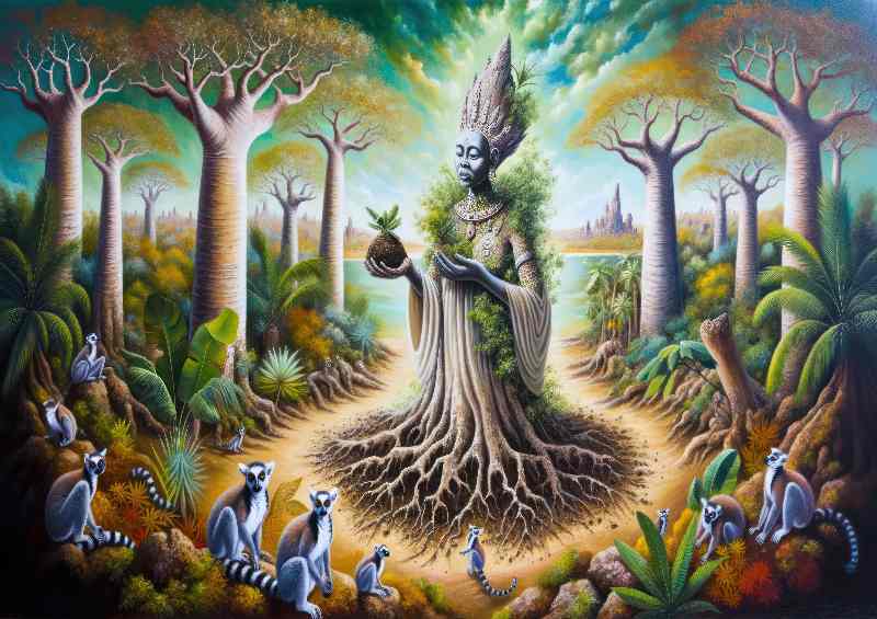 Malagasy deity Ratovantany nurturing and earth bound
