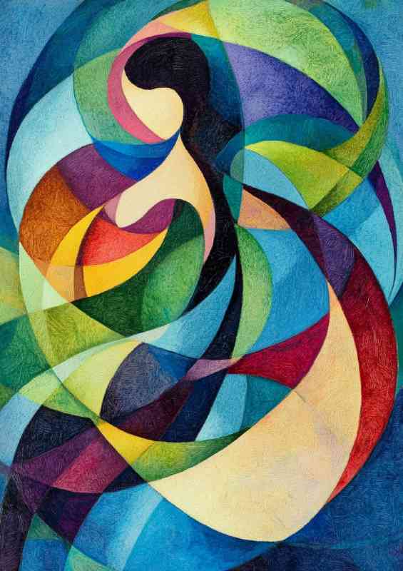 Abstract Woman in a swirls