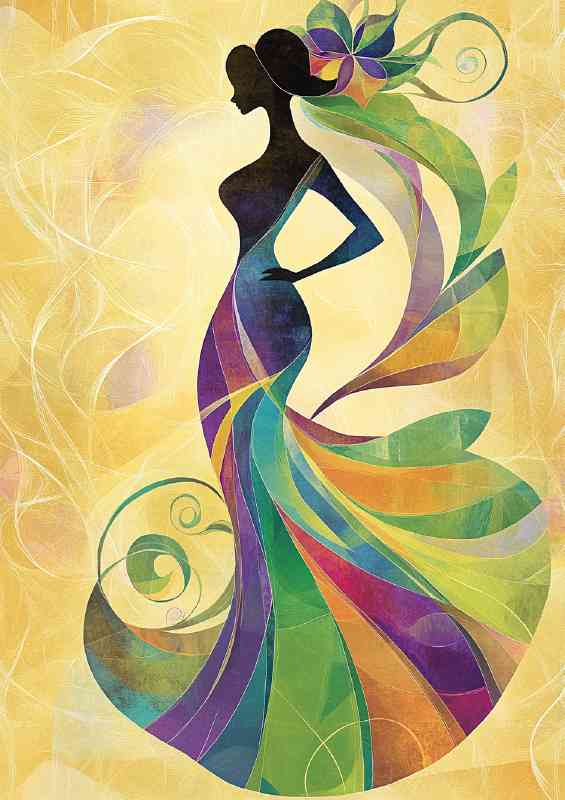 Female figure in an elegant dress