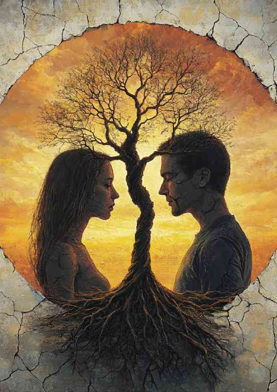 Man and woman standfacing each other
