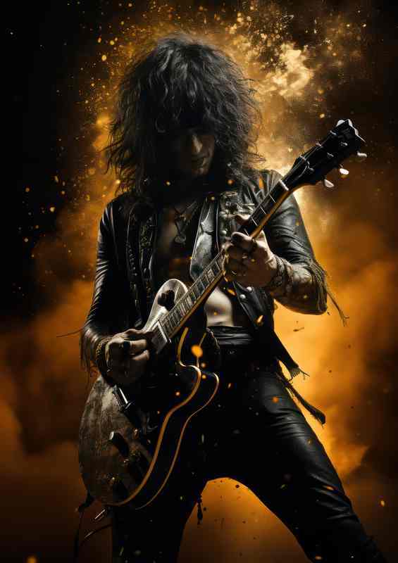 Slash rocking the guitar