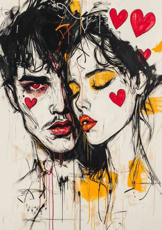 of two faces one male and the other female