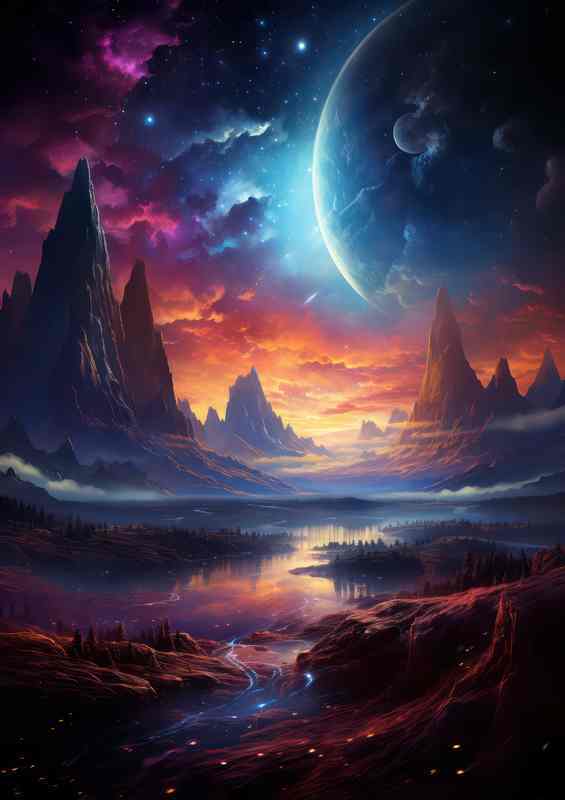 Galactic Journey Inspirational Space Exploration Art