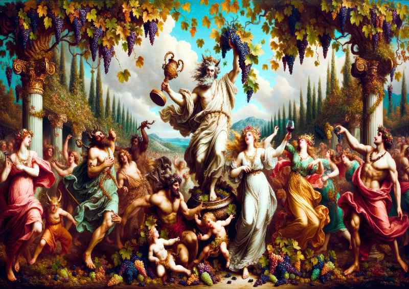 Pagan deity Dionysus god of wine and festivity