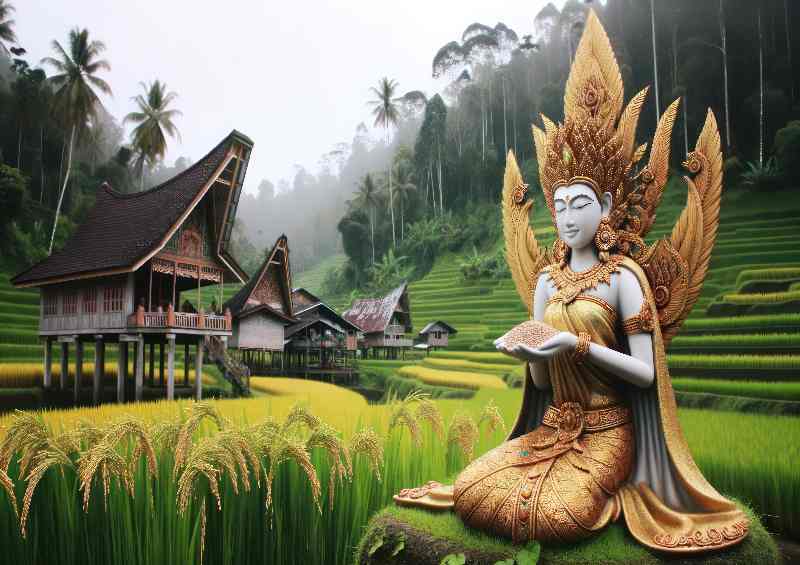 Sumatran deity Dewi Sri graceful and nurturing