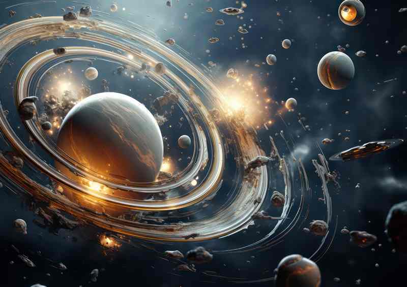 Abstract Astro Art Creative Saturn Space