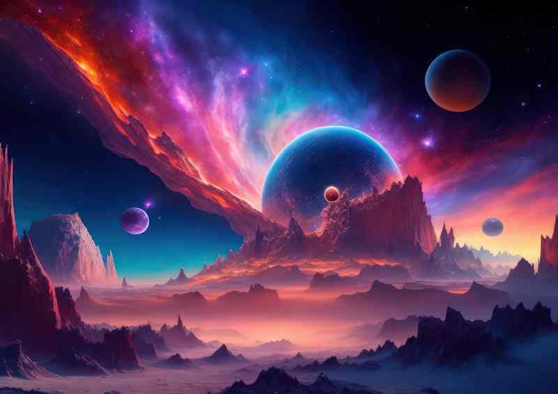 Celestial Elegance Artistic Space Exploration