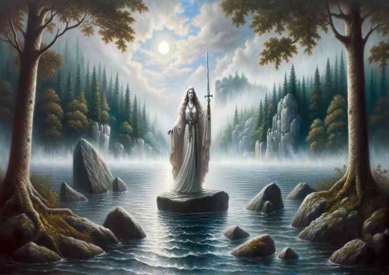 Wiccan deity The Lady of the Lake mystical and serene