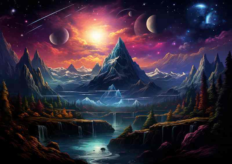 Majestic Interstellar Art Elegant Galaxy