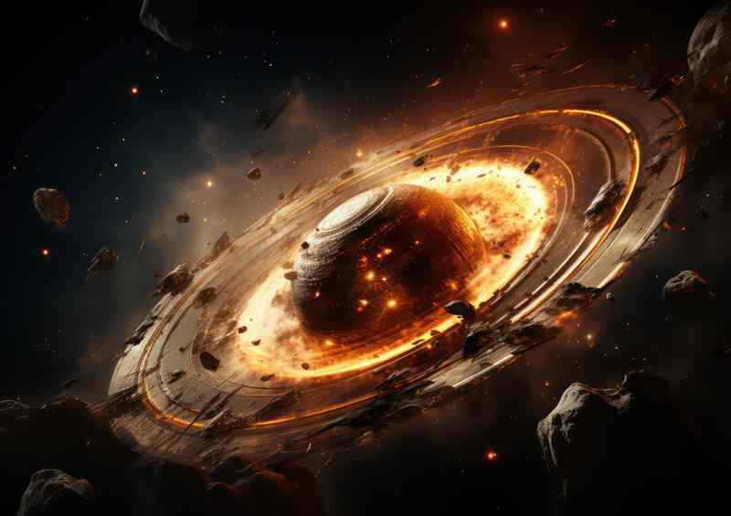 Majestic Saturn In Stunning Space