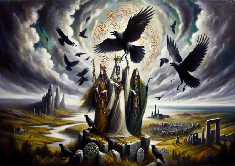 Wiccan deity The Morrigan a trio of war goddesses