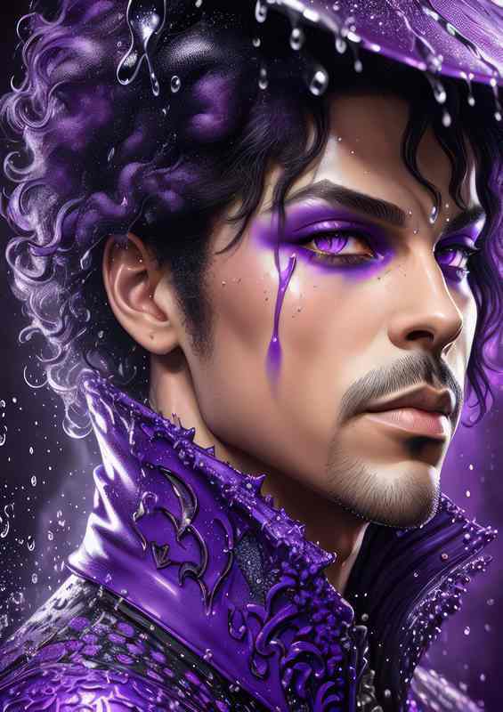 Splash art of prince purple rain