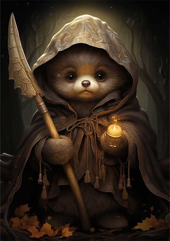 Benny The Bear Walking In The Forest
