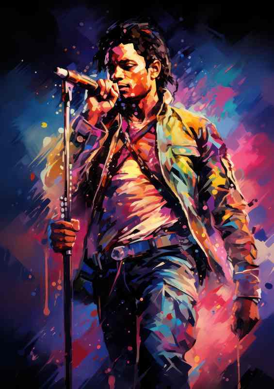The King Michael Jackson rocking the mic