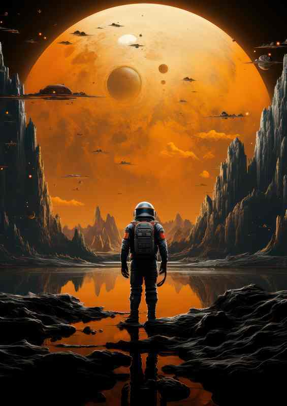 Futuristic Universe Scenes Innovative Astronomical Art
