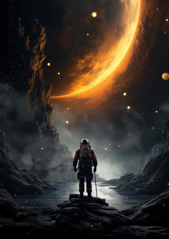 Galactic Solitude Lone Explorer in the Cosmos