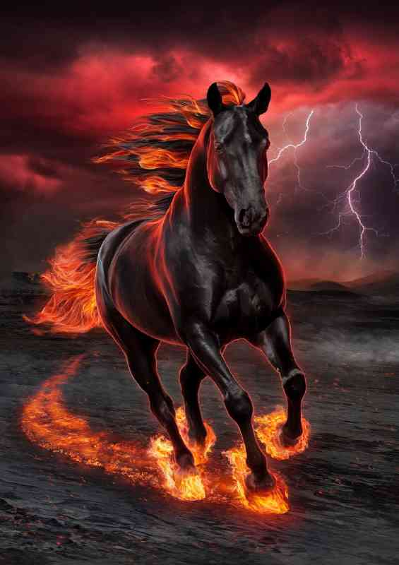 Dark fantasy race horse