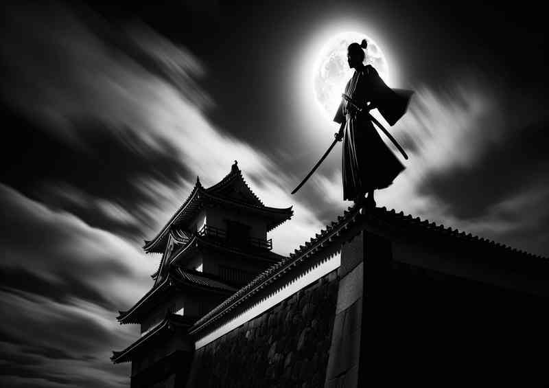 Silent Sentinel a samurai standing guard