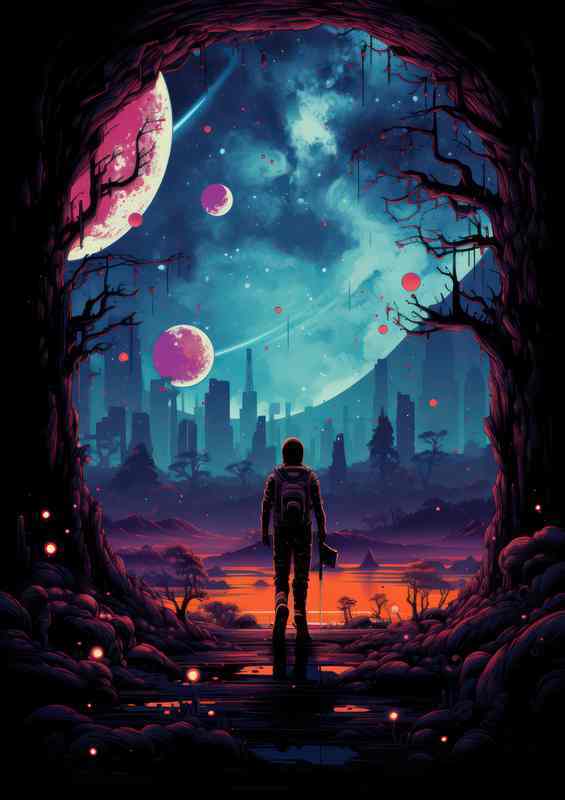Mesmerizing Space Odyssey Artistic Cosmos