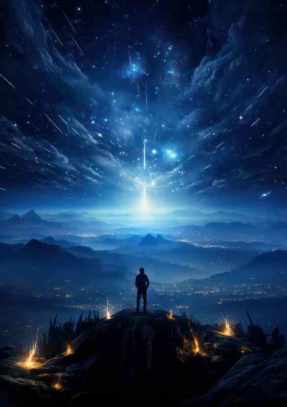 Stars and Solitude Lone Explorer in the Universe