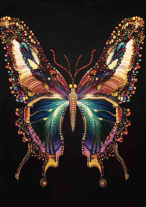 Butterfly made from beads