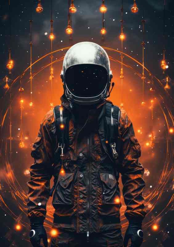 The Final Frontier Man in Spacesuit Explores