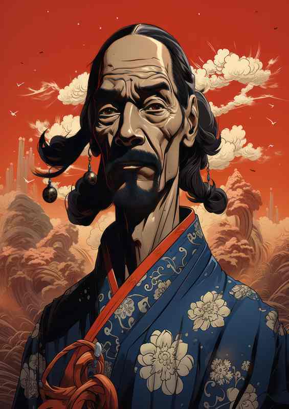 caricature of snoop dogg japan style