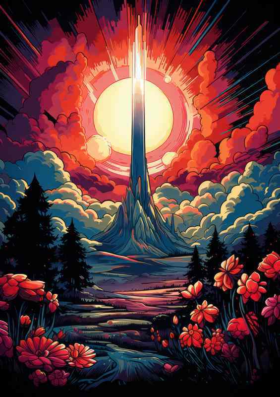 Rocket Launches Metal Poster