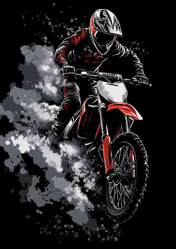 Hearing the roar see the smoke Dirtbiker