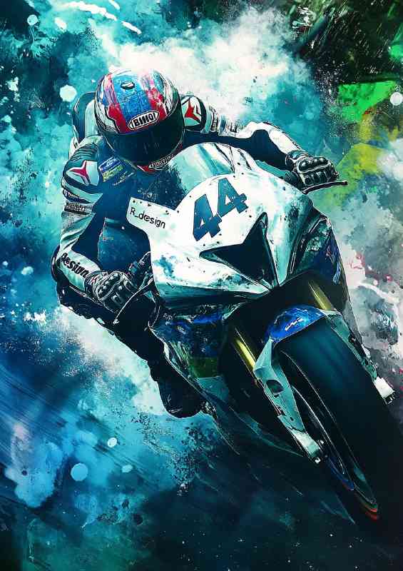 Moto Gp bike of R design with number 4 BMW M6 inspired