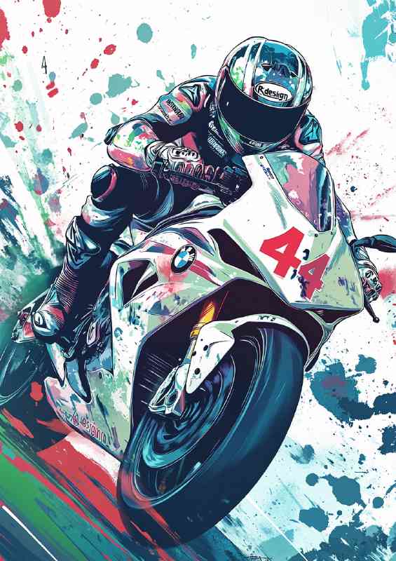Moto Gp bike ofR design with number 4 BMW