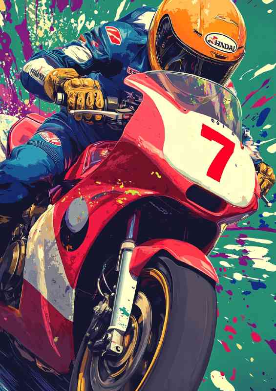 Red and white Honda motorcycle