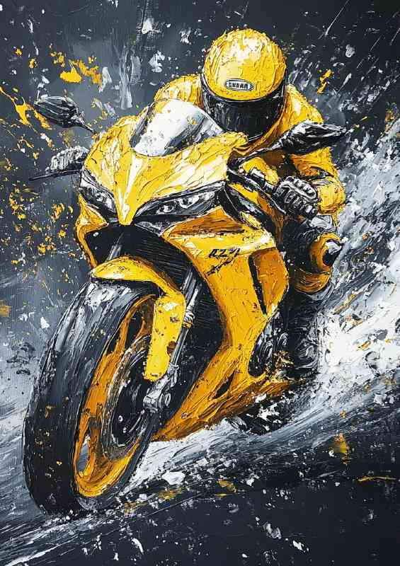 Ryvin R 750 Yellow painting in the style of art
