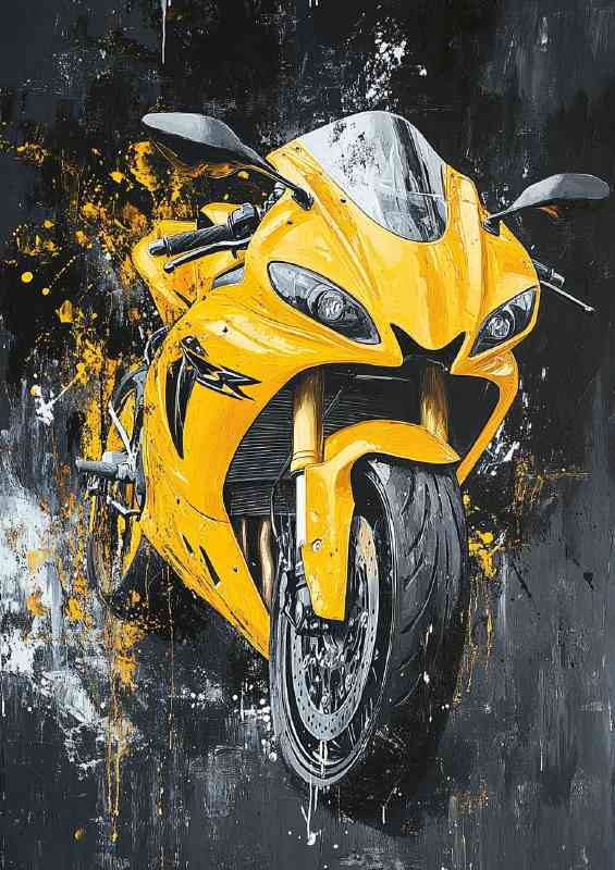 Ryvin R-750 Yellow painting in a splash art
