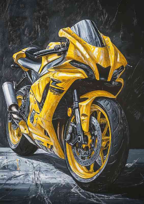Ryvin R-750 Yellow painting in the style of art show