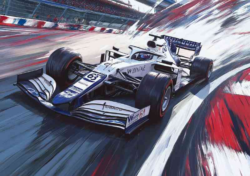 Modern art painting of the formula one future car
