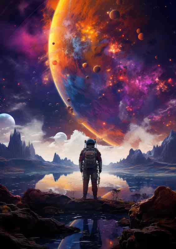 Celestial Sojourner Astronaut in the Infinite Expanse