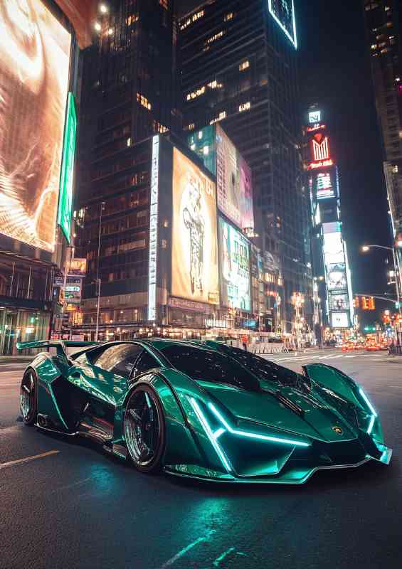 Lamborghini hypercar with elements of green
