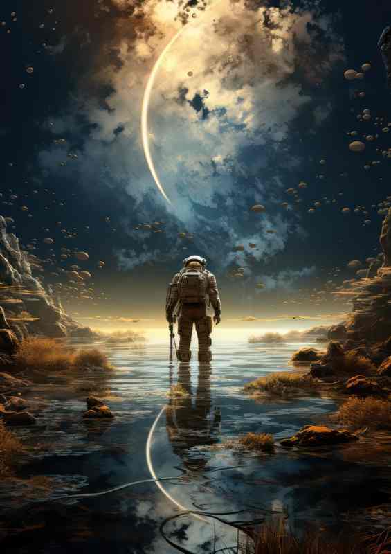 Celestial Voyager Astronauts Exploration of New Worlds