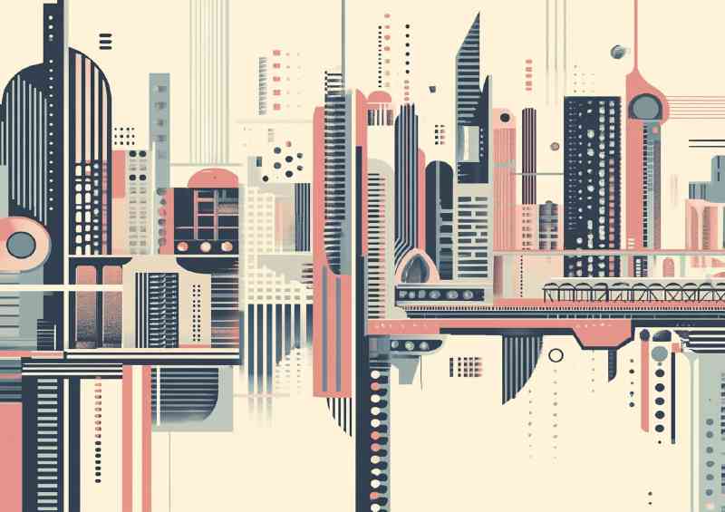 Abstract vector illustration of a cityscape future