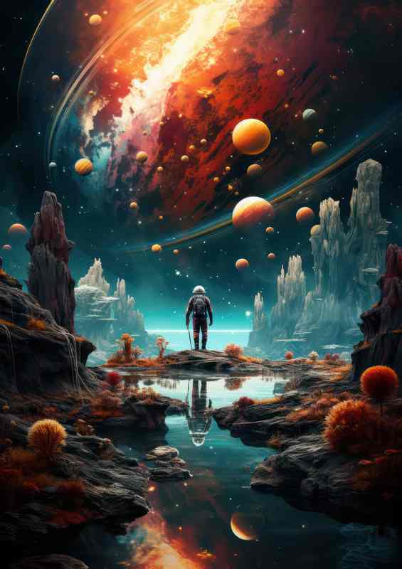 Cosmic Explorer Mans Journey to New Realms