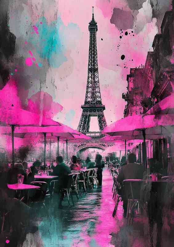 Painting of the Eiffel Tower in Paris