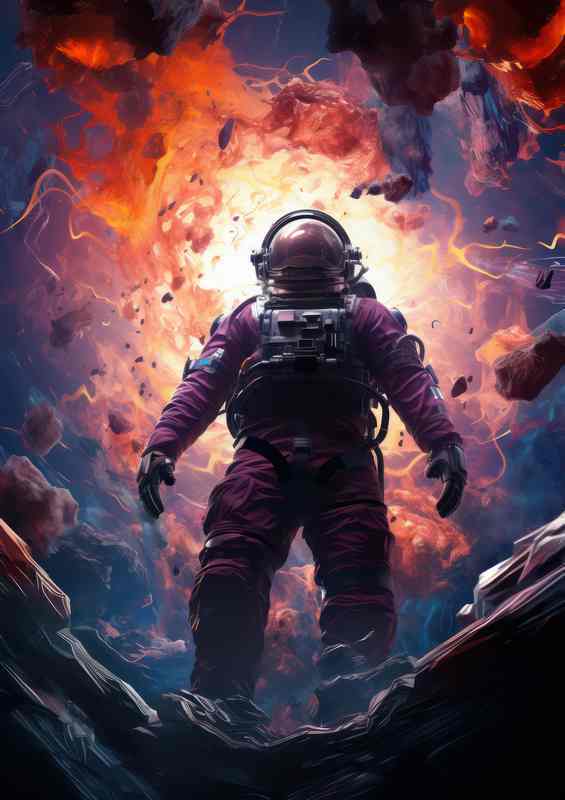 Cosmic Voyager Mans Exploration of New Worlds