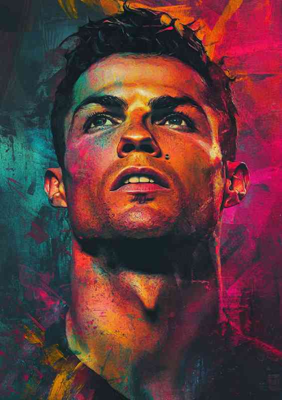 Cristiano Ronaldo in the style of graffiti