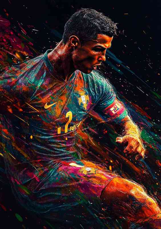 Cristiano Ronaldo portrait poster art