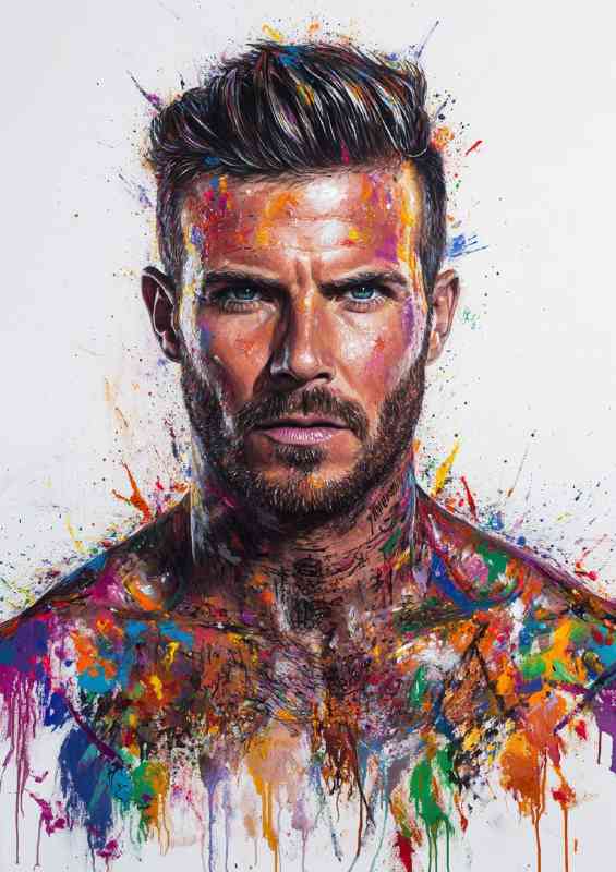 Davidov style painting of David Beckham