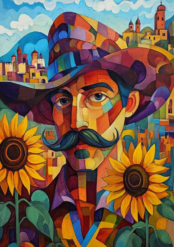 Handsome man with a mustache